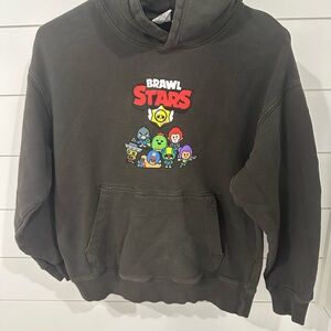 Zara Charcoal Hoodie with Brawl Stars Logo